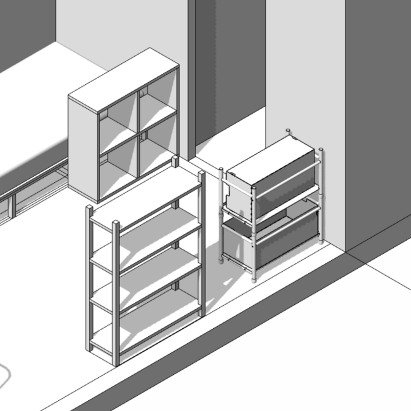 Traveller Shelf in Space Setting