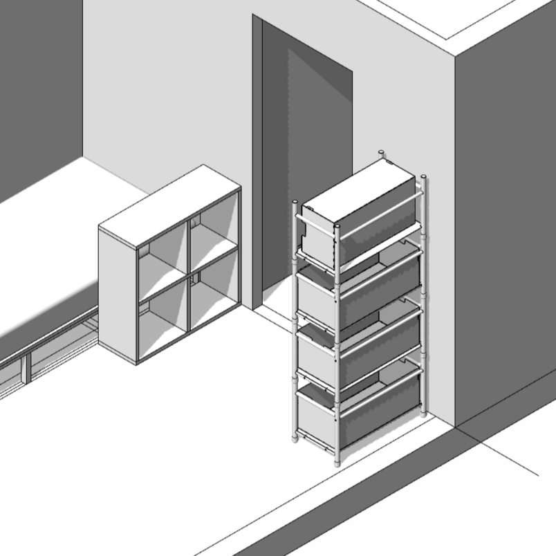 Traveller Shelf in Space Setting