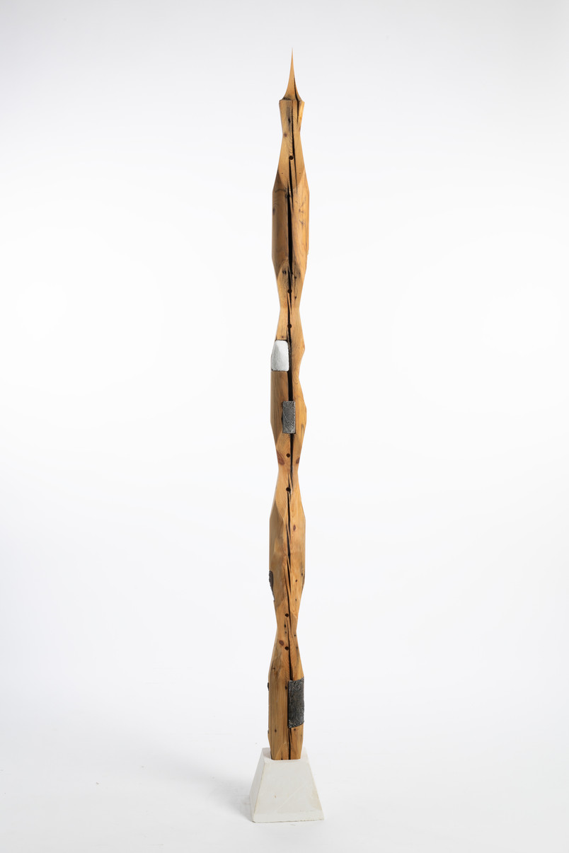 Wooden Pole, Clay Reduction and Salt Artefacts, 2000x100