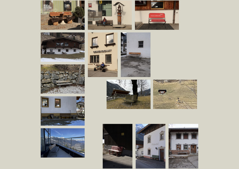 selection of pictures of benches