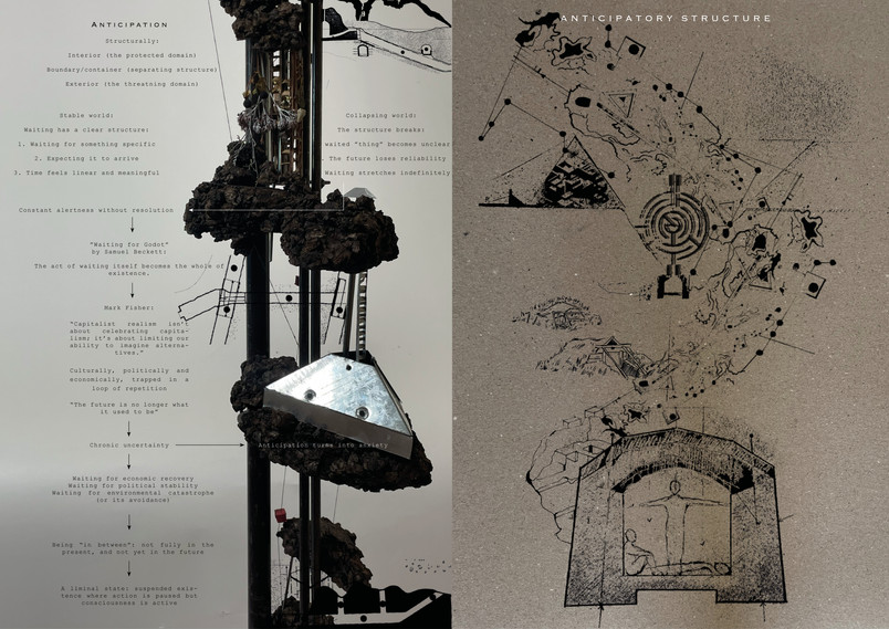 diagram and a drawing of third concept "anticipatory structure"