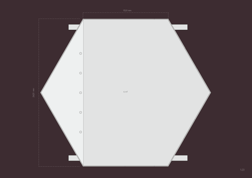 Plan layout for a new farrowing hut typology