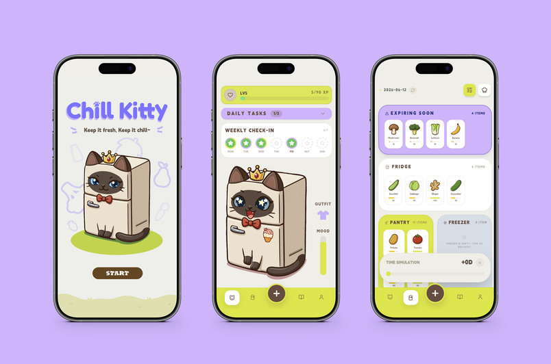 Chill Kitty App Interface Banner