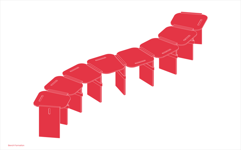Illustration of a custom Bench Formation