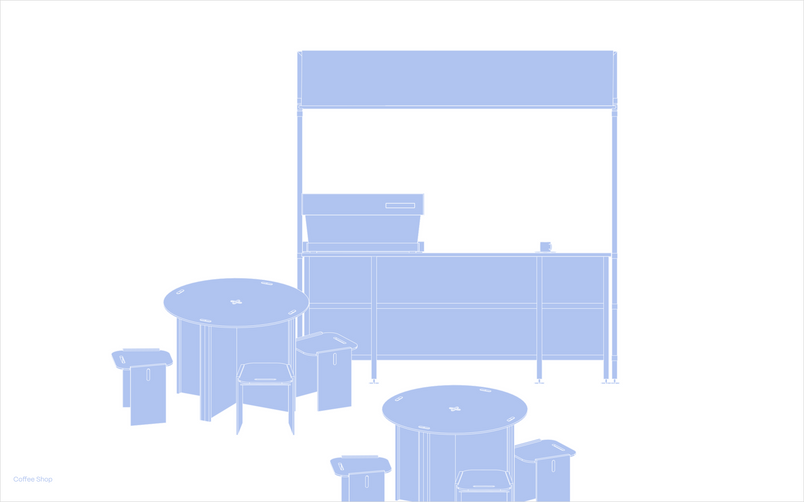 Illustration of a custom Coffee Shop