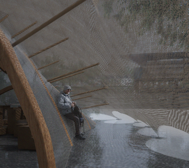 rainy layered render