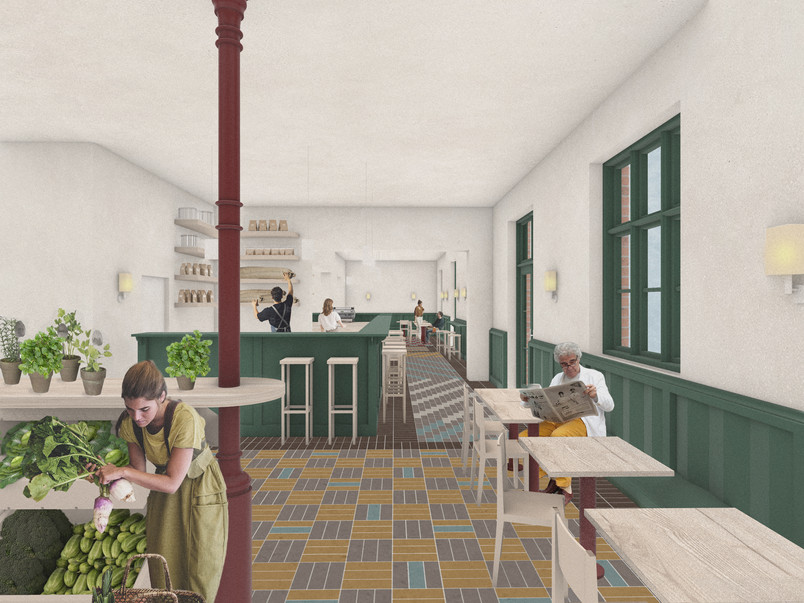 Visualization of market & café