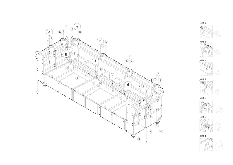 The modular Chesterfield, frame development.