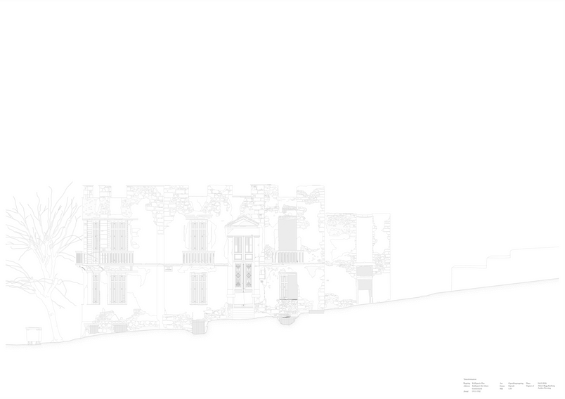 1:50 elevation B, Measured drawing