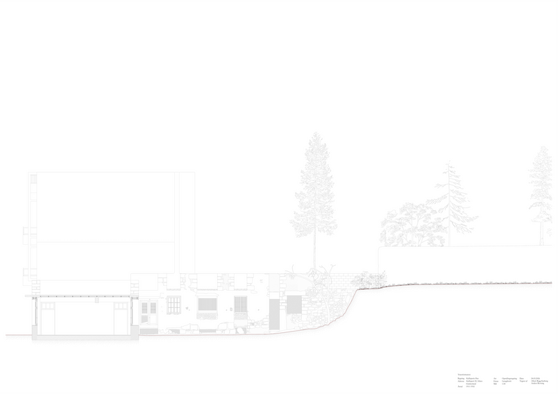 1:50 Section D, Measured drawing