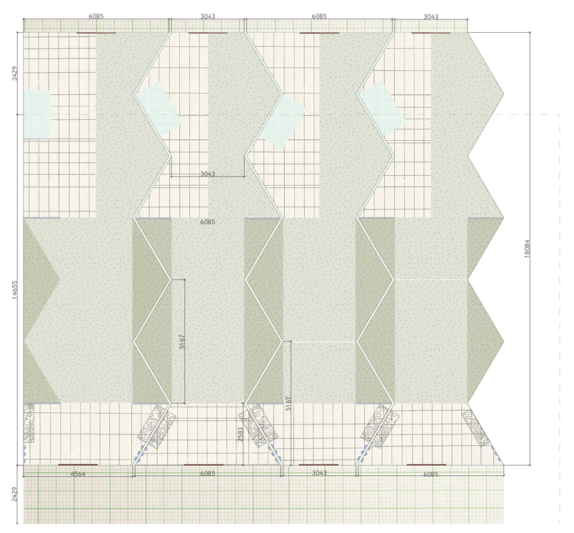 Layout for finishing pig pen