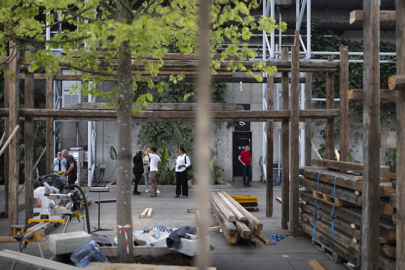 Construction of pavillion 