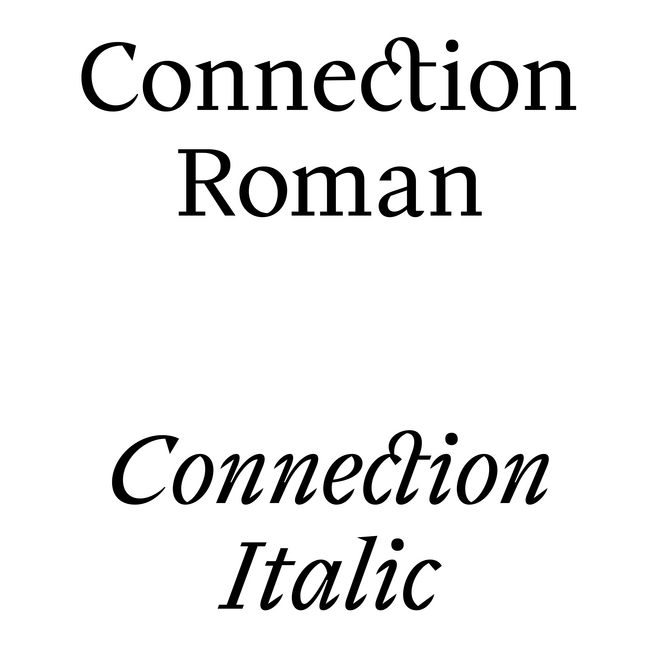 Connection typeface