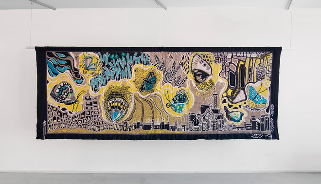 The Apocalypse Tapestry (350 x 140 cm), wool, cotton and viscose.