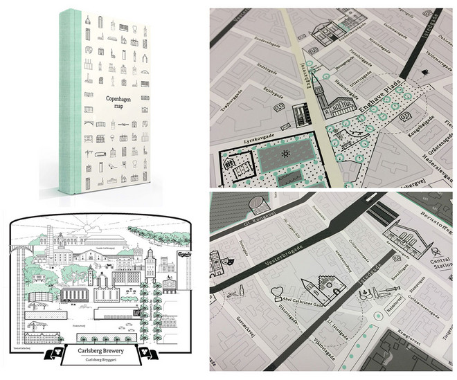 Arkitektstuderende Linda Poulsen har arbejdet med design af et turistvenligt kort (2014).