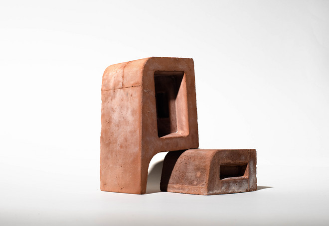 Two main brick types - geopolymer brick tile and bottom brick