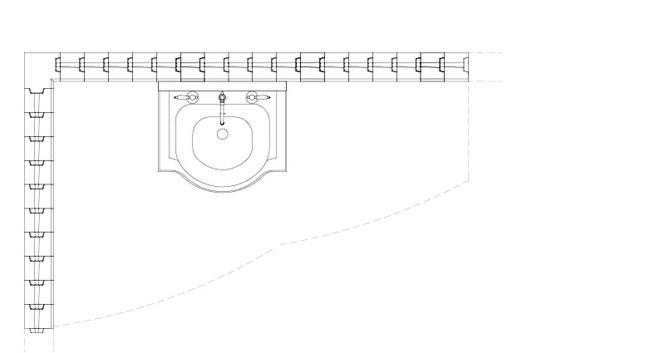 Floor plan of a bathroom