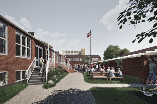 Visualisering af samling på plænen