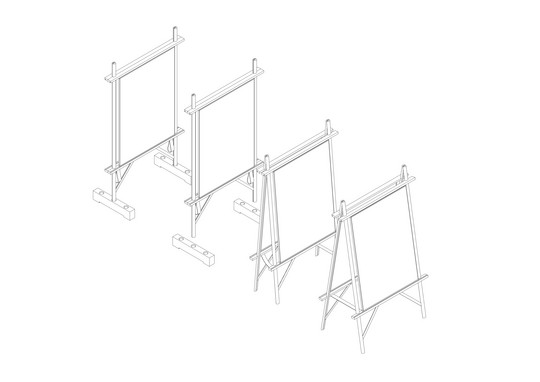 Handling of the easel