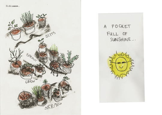 Spread from winter zine 3/3