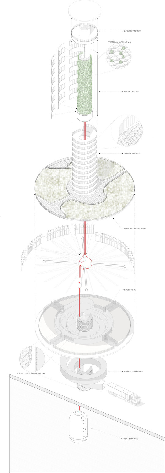 EXPLODED TOWER AXO
