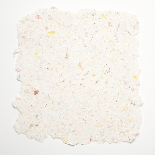 Square white textile sample