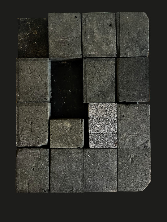 Squares in cementlike material