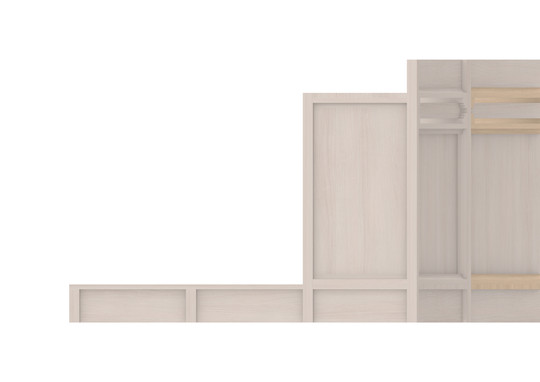 Elevation view of a section of the intervention