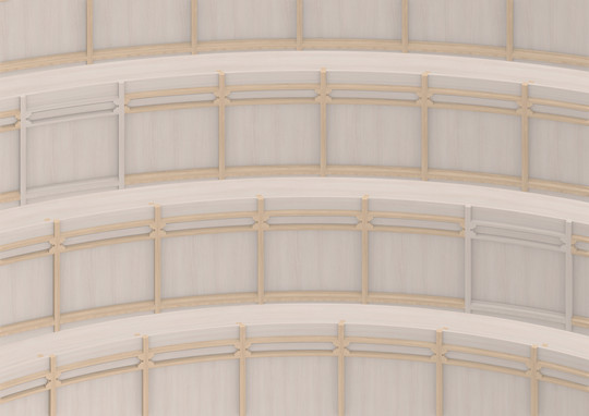 Isometric view of a section of the intervention