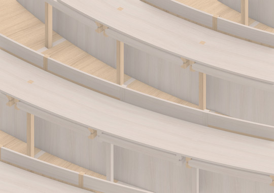 Isometric view of a section of the intervention