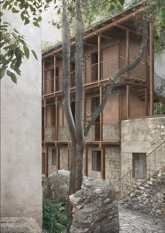 Transformation of inner courtyard, Visualization