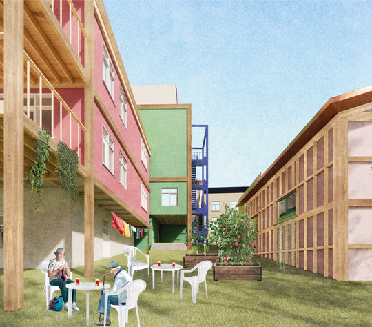 Visualisation, courtyard