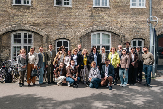 Group of people outside building 