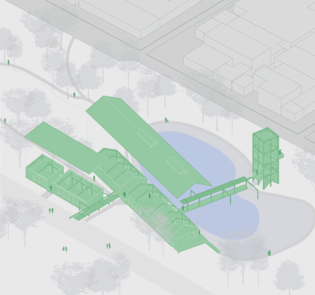 visitor's centre axonometric