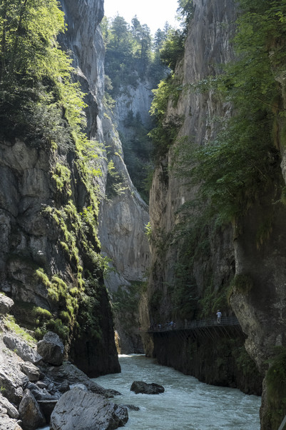 Photograph of the Aare gorge in Switzerland