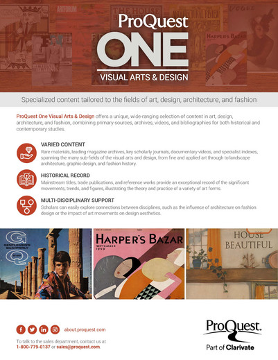Proquest One Visual Arts & Design