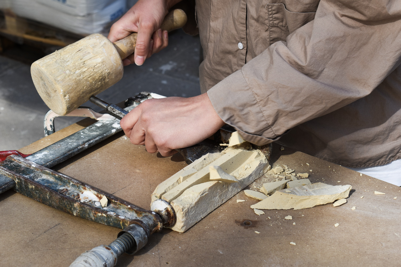 Chiseling Bricks