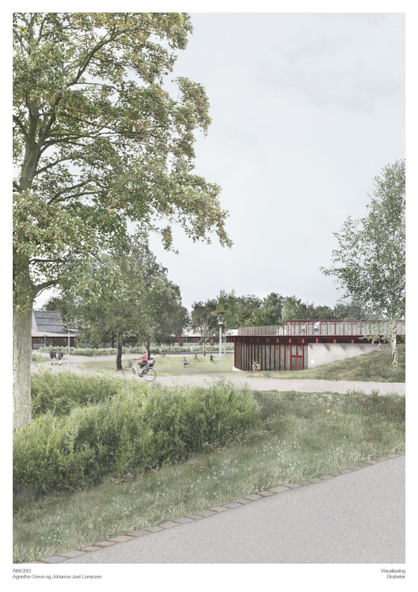 Visualisering - Ringbo og den nye sportshal