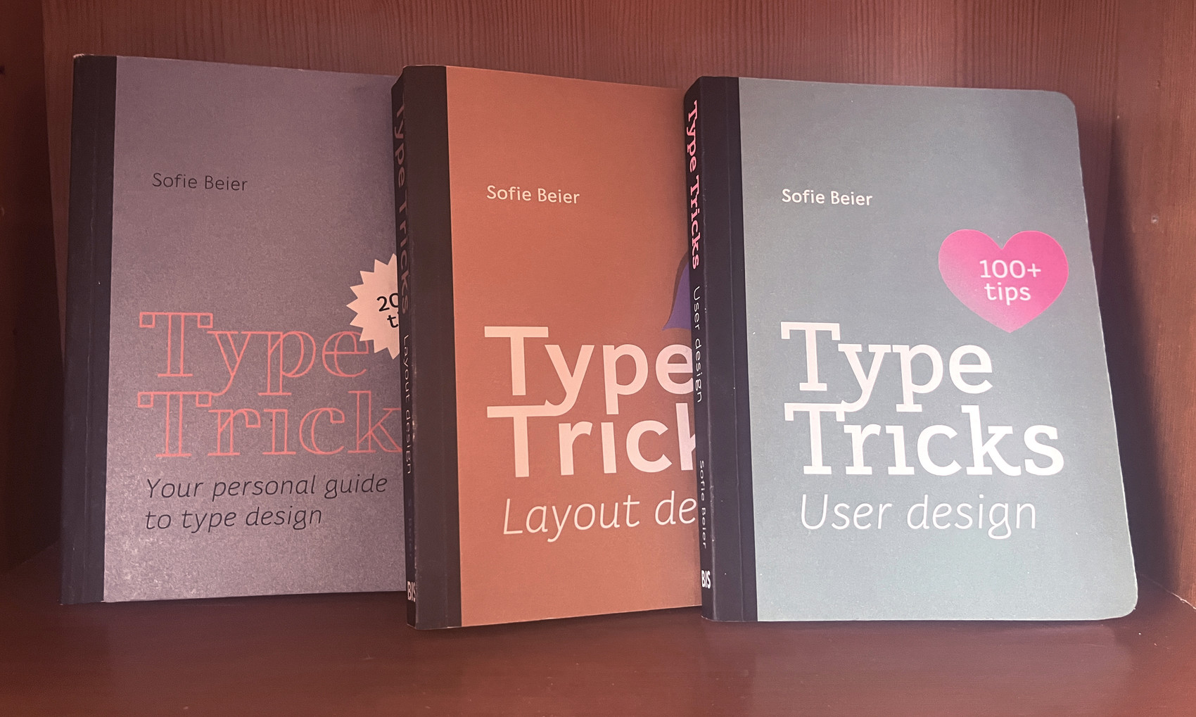hree Type Tricks books by Sofie Beier on typography, layout and user design.